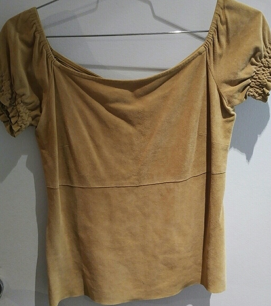 THEORY suede top